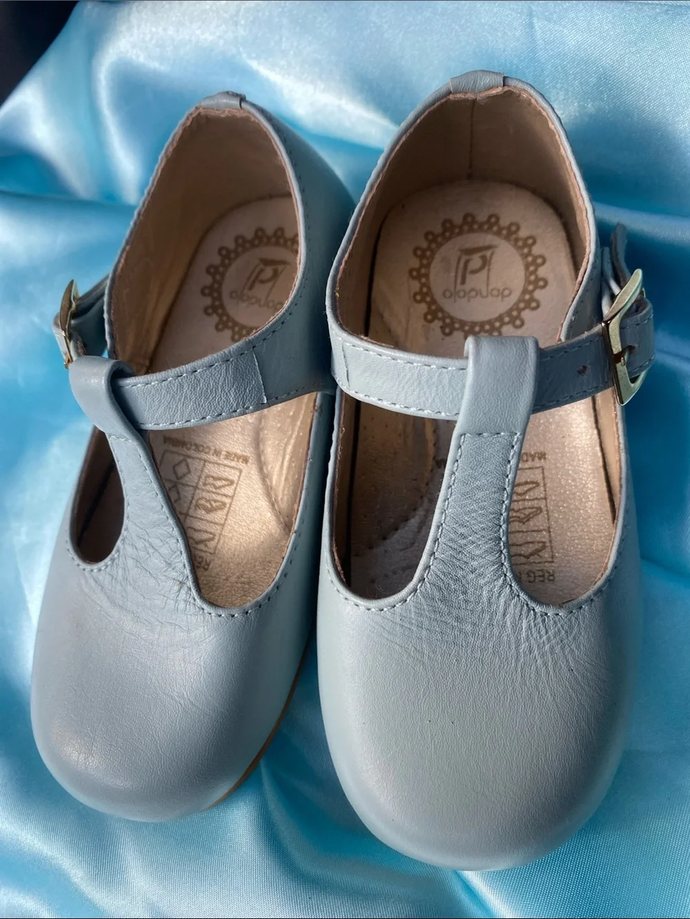 Dondolo T-Strap  Mary Jane Style Shoes - Light Blue
